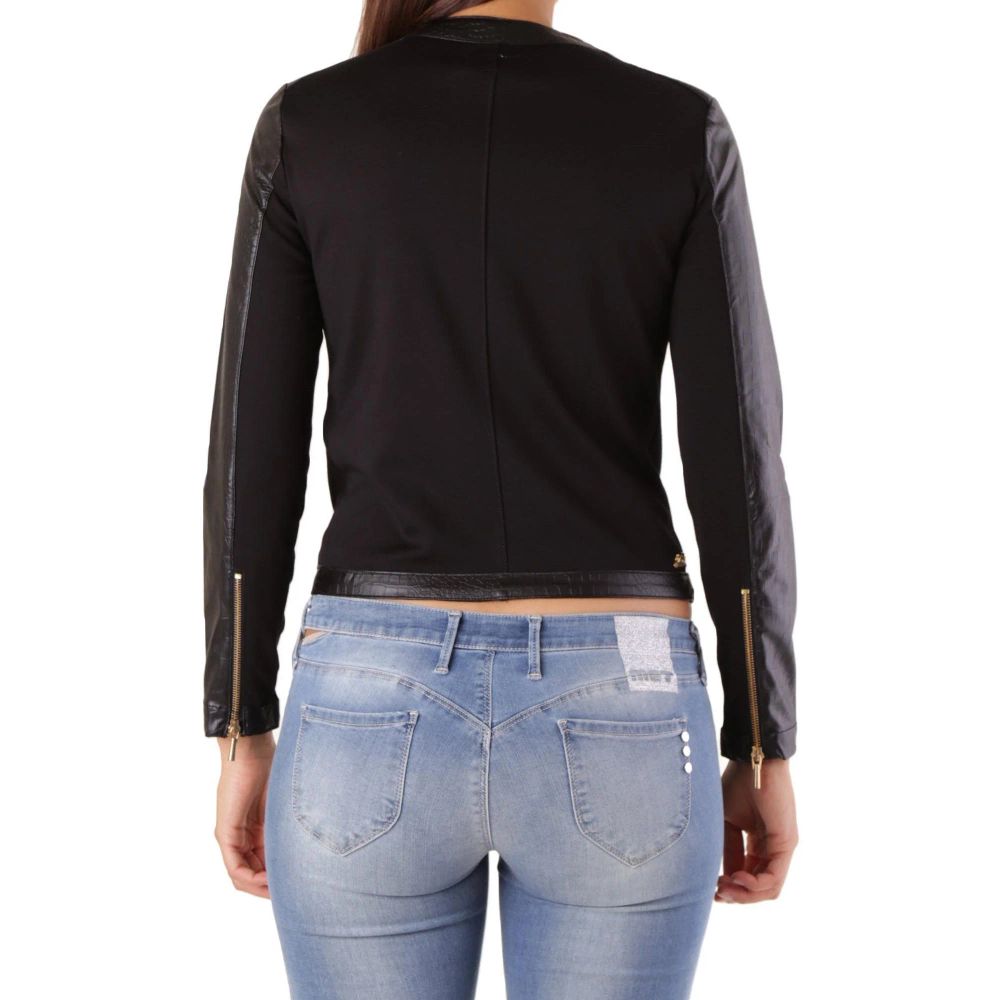 Met Schwarze Bikerjacke aus Viskose