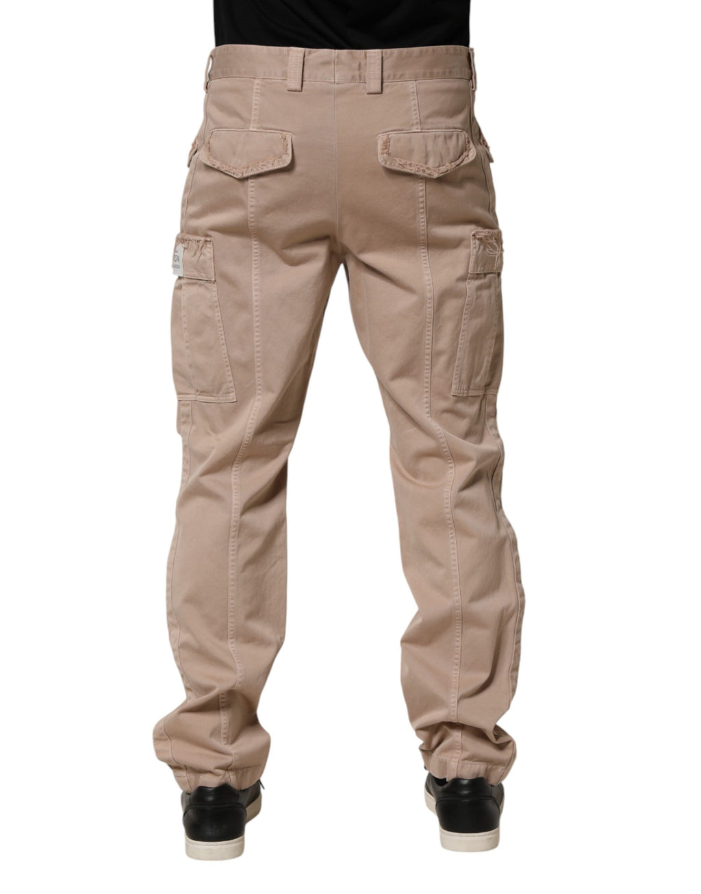 Dolce & Gabbana Herren Chino Hose in Beige mit geradem Bein und Cargotaschen