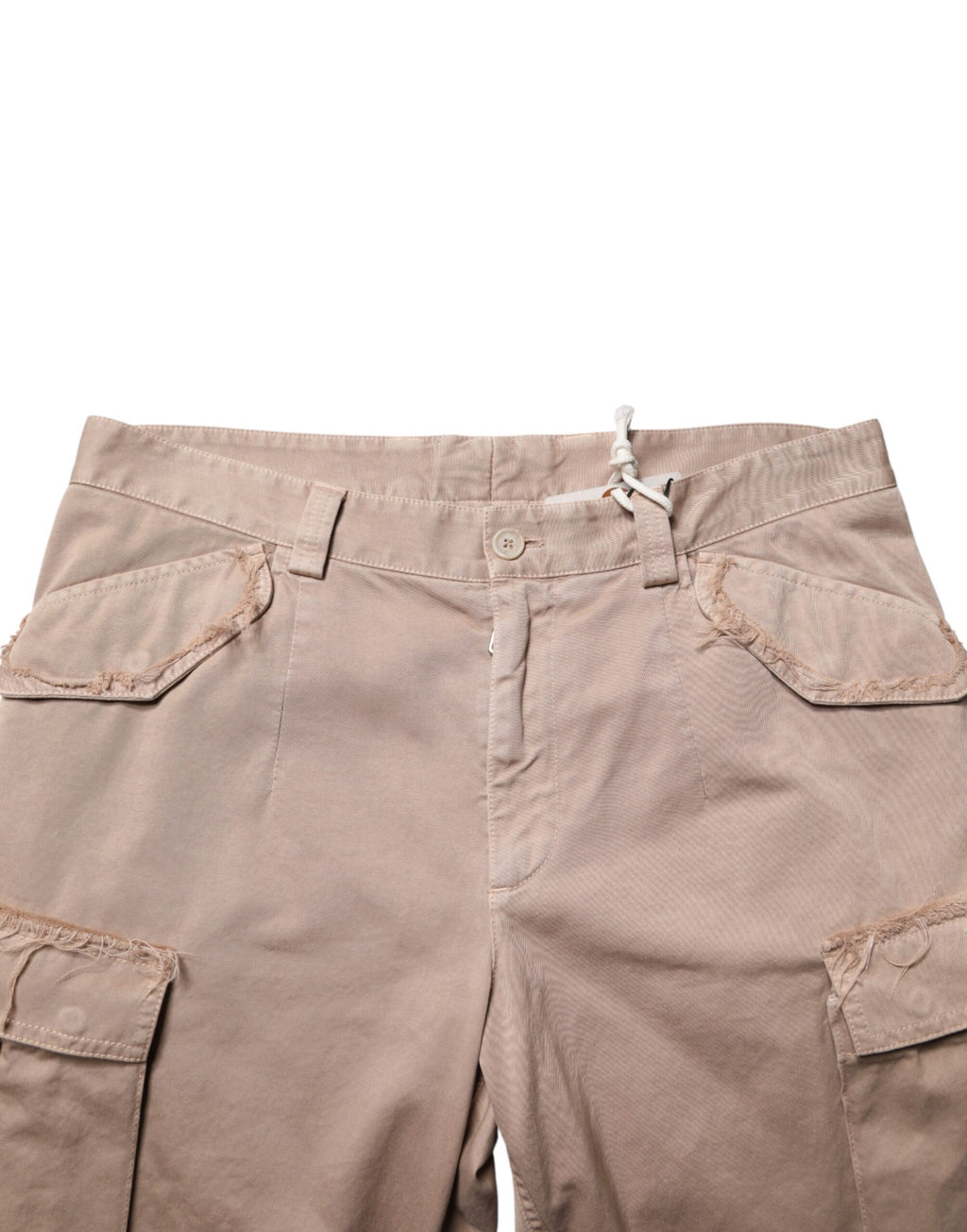 Dolce & Gabbana Herren Chino Hose in Beige mit geradem Bein und Cargotaschen