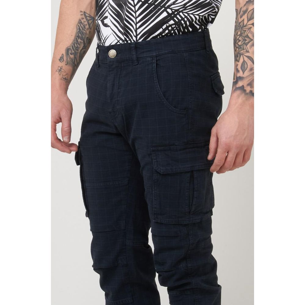 Gas Blaue Baumwoll-Cargohose