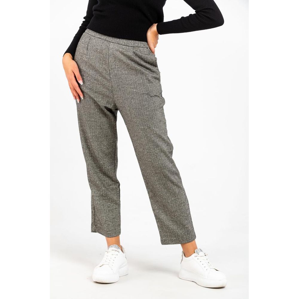 Gas Schwarze Woll-Freizeithose