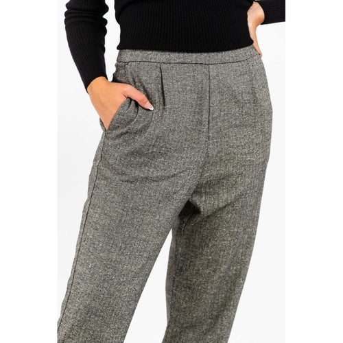 Gas Schwarze Woll-Freizeithose