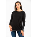 Gas Schwarzer Kaschmirpullover