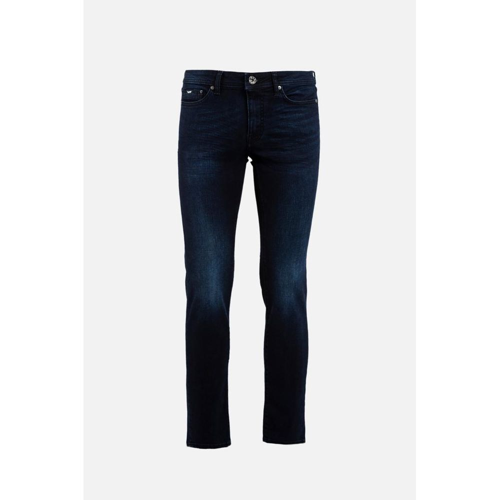 Gas blue cotton slim-fit jeans