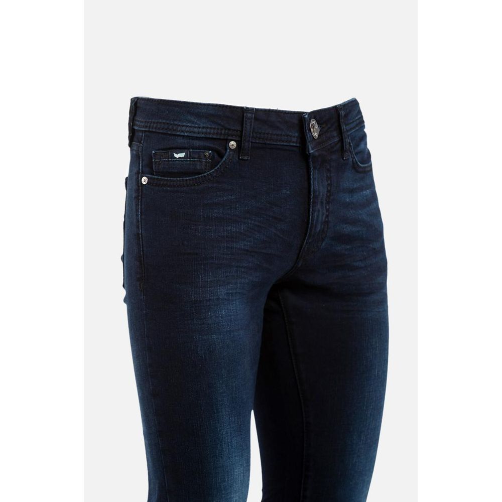 Gas blue cotton slim-fit jeans