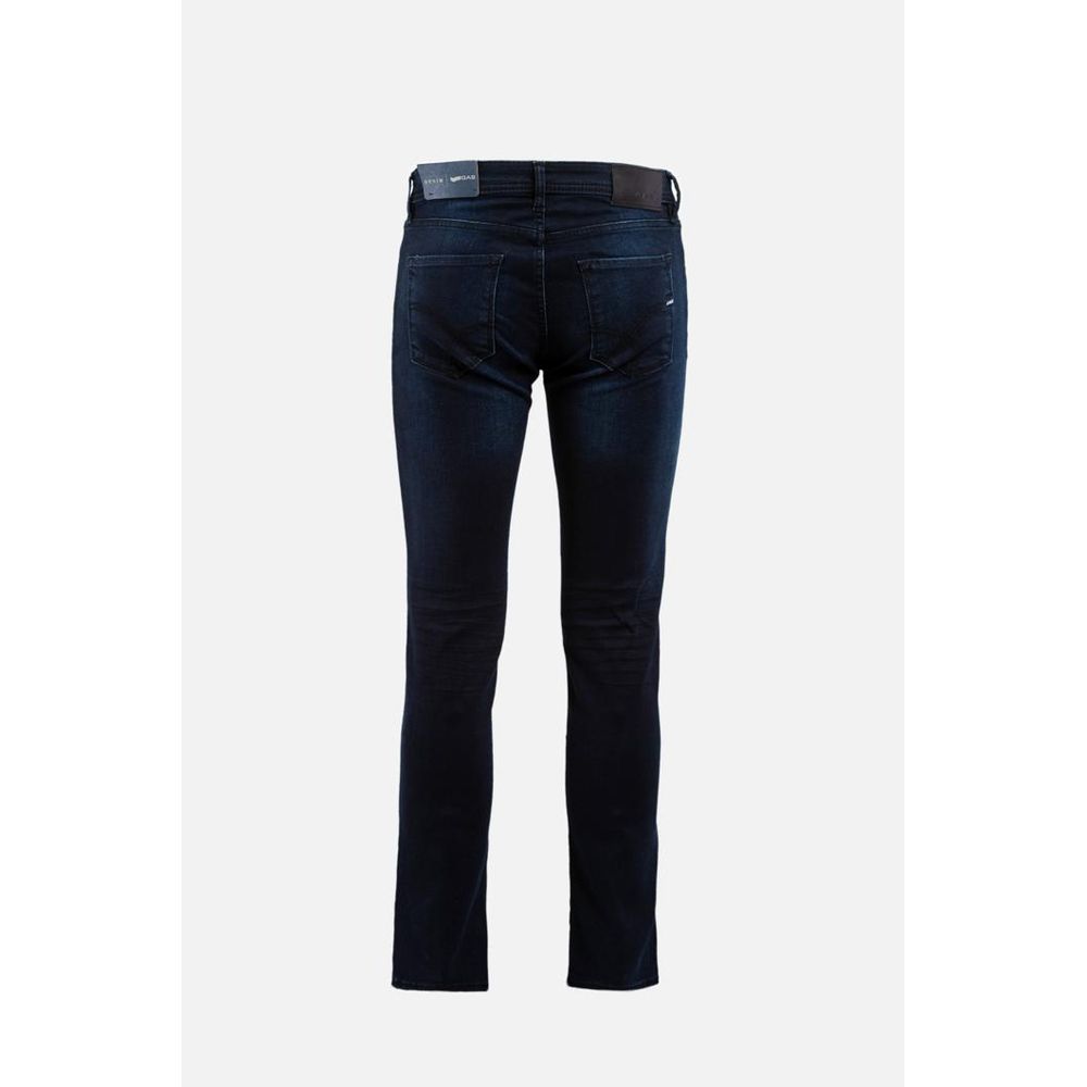 Gas blue cotton slim-fit jeans