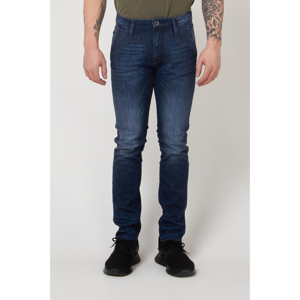 Gas Blaue Slim Fit Jeans aus Baumwolle