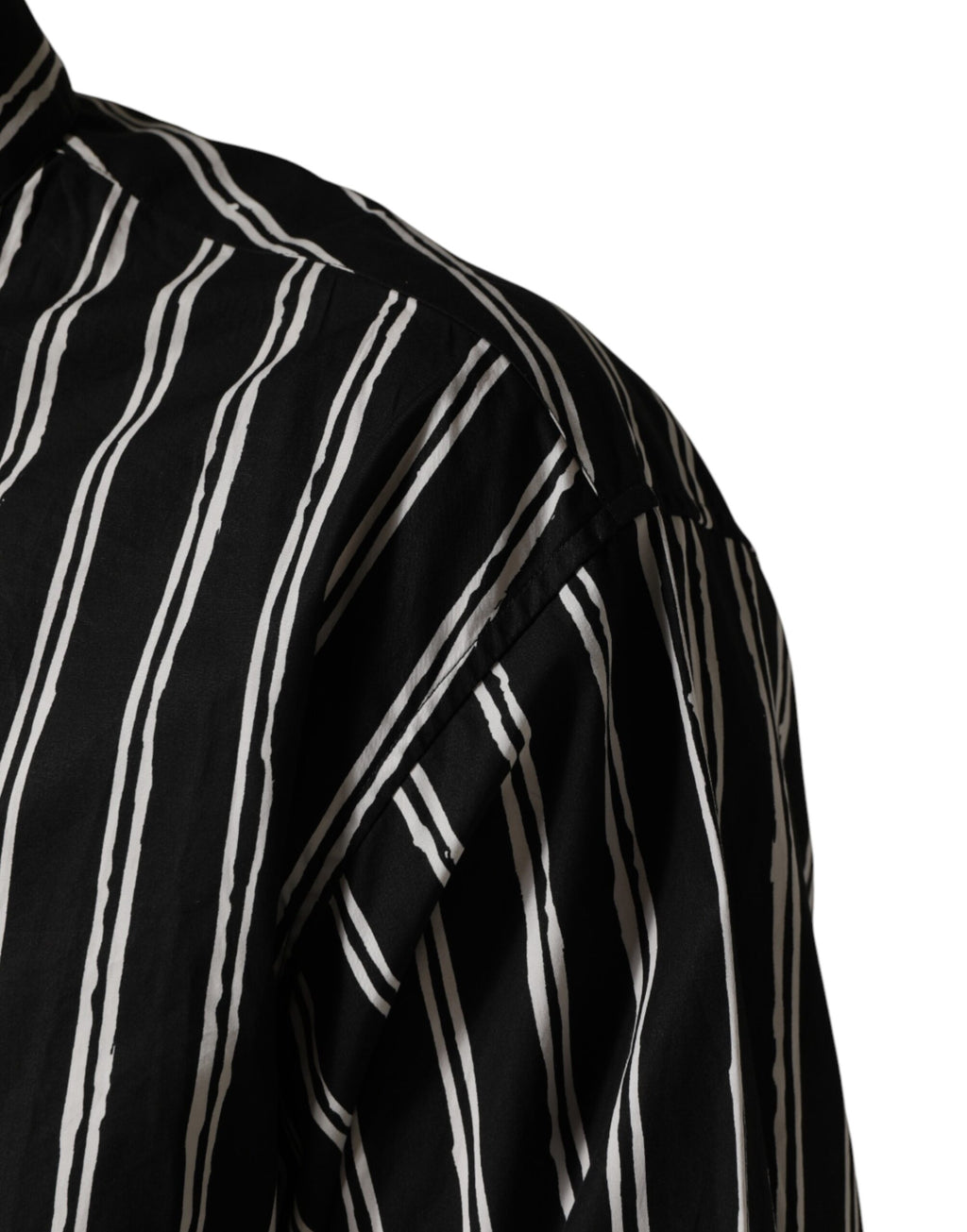 Dolce & Gabbana Men's Black Striped Cotton Formal Shirt