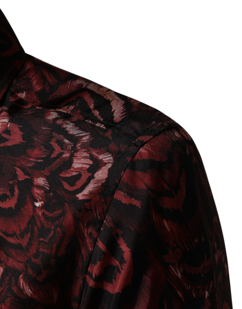Dolce & Gabbana Herren-Hemd mit Bordeaux-Muster und Kragen