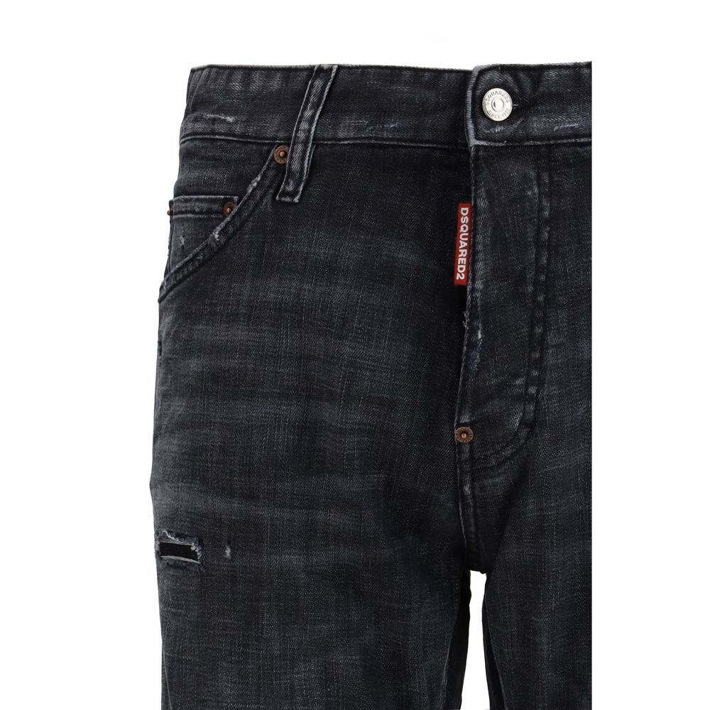 Dsquared² Schwarze Baumwoll-Jeans Denim