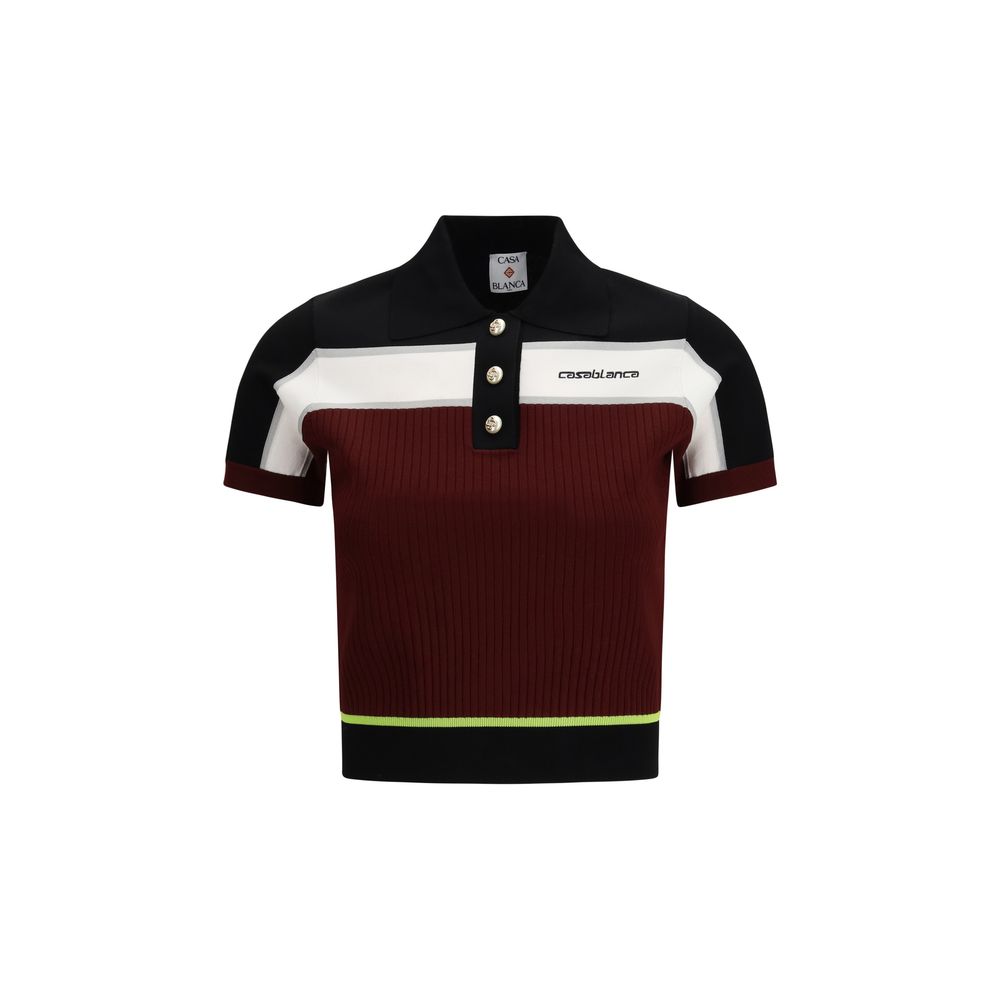 Casablanca Mehrfarbiges Poloshirt aus Viskose