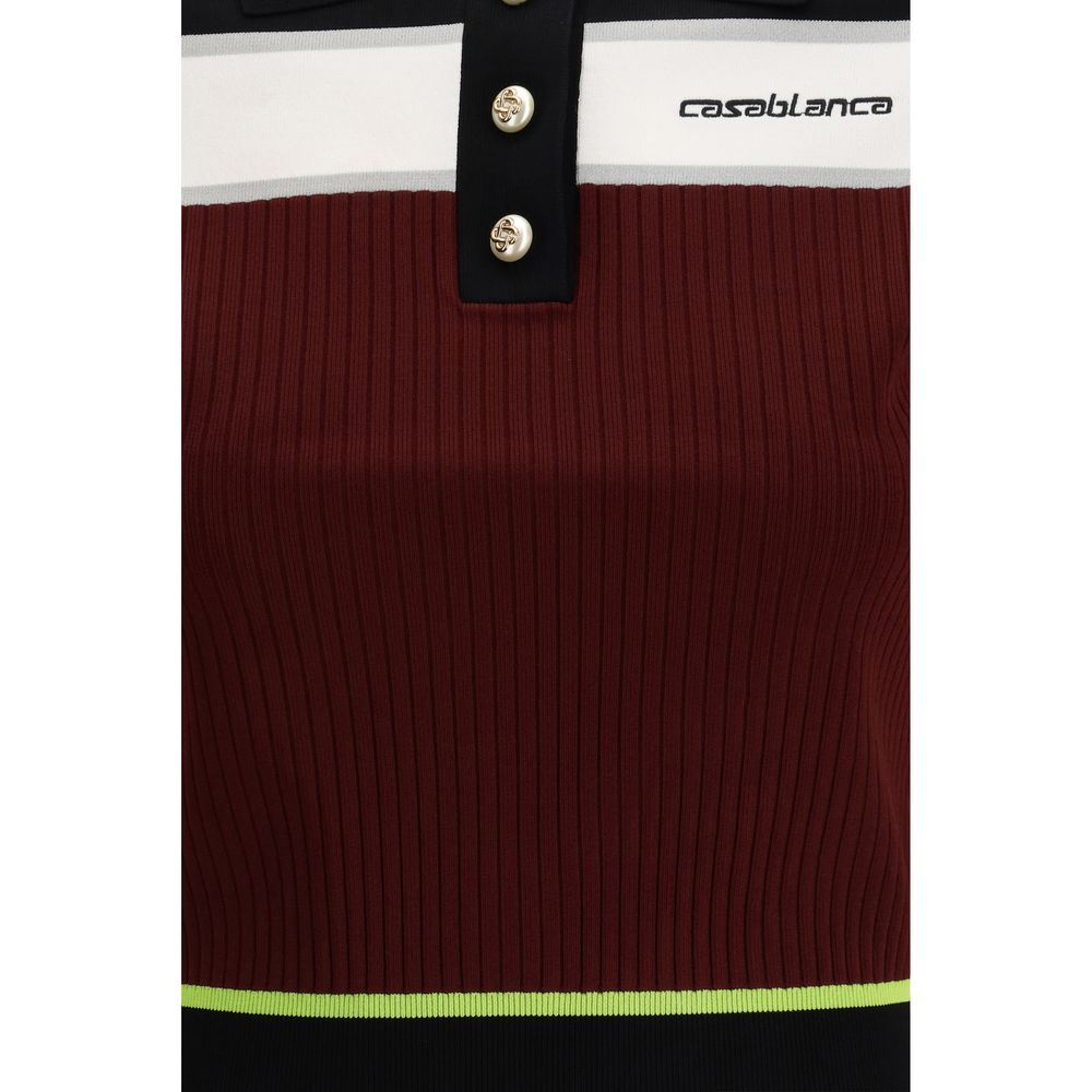 Casablanca Mehrfarbiges Poloshirt aus Viskose