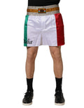 Dolce & Gabbana Mehrfarbige Bermuda-Shorts aus Polyester, Made in Italy