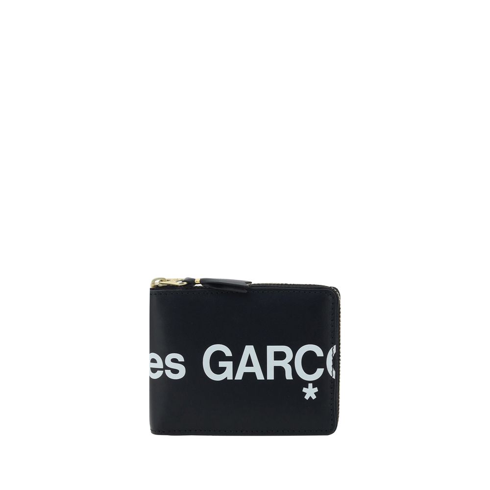 Comme Des Garçons Schwarzes Kalbsleder Bos Taurus Portemonnaie