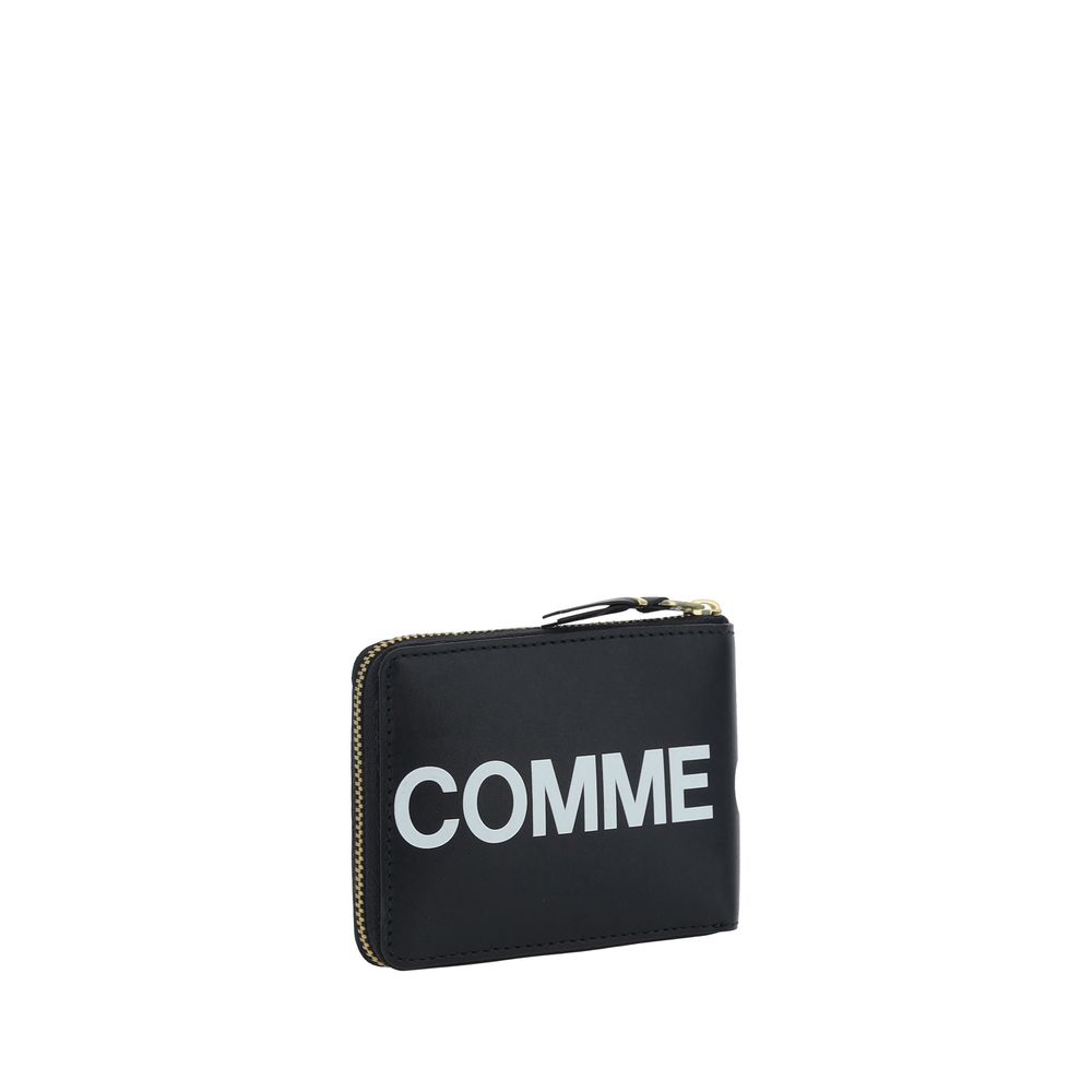 Comme Des Garçons Schwarzes Kalbsleder Bos Taurus Portemonnaie