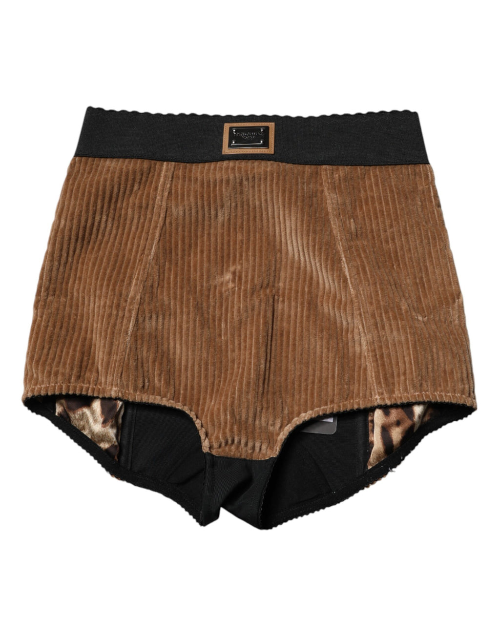 Dolce & Gabbana Brown High-Waisted Cotton Hotpants