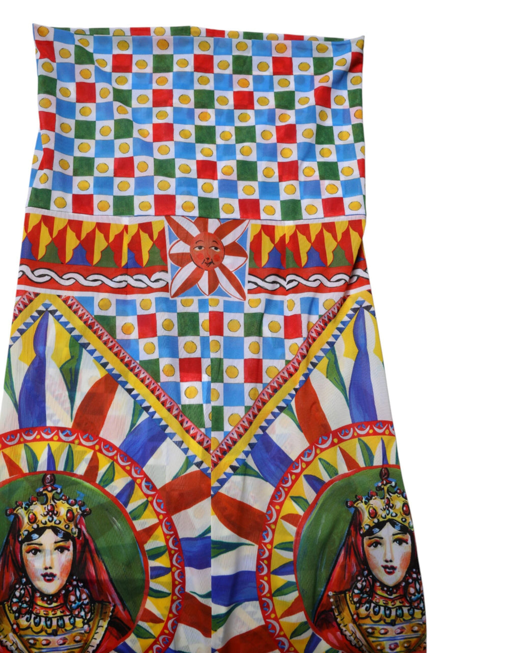Dolce & Gabbana Mehrfarbige Carretto Leggings mit hohem Bund