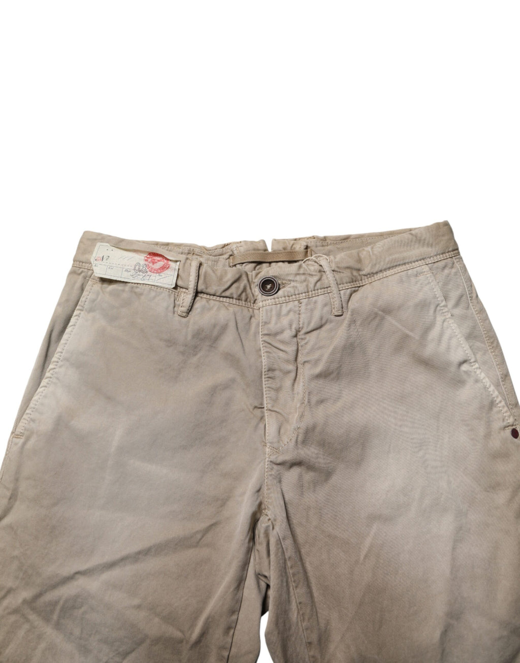Incotex Beige Mid Waist Straight Women's Casual Chinos