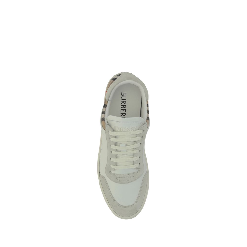 Burberry Weiße Low-Top-Sneaker aus Gummi