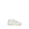 Valentino Garavani Weiße Low-Top-Sneaker aus Kalbsleder Bos Taurus