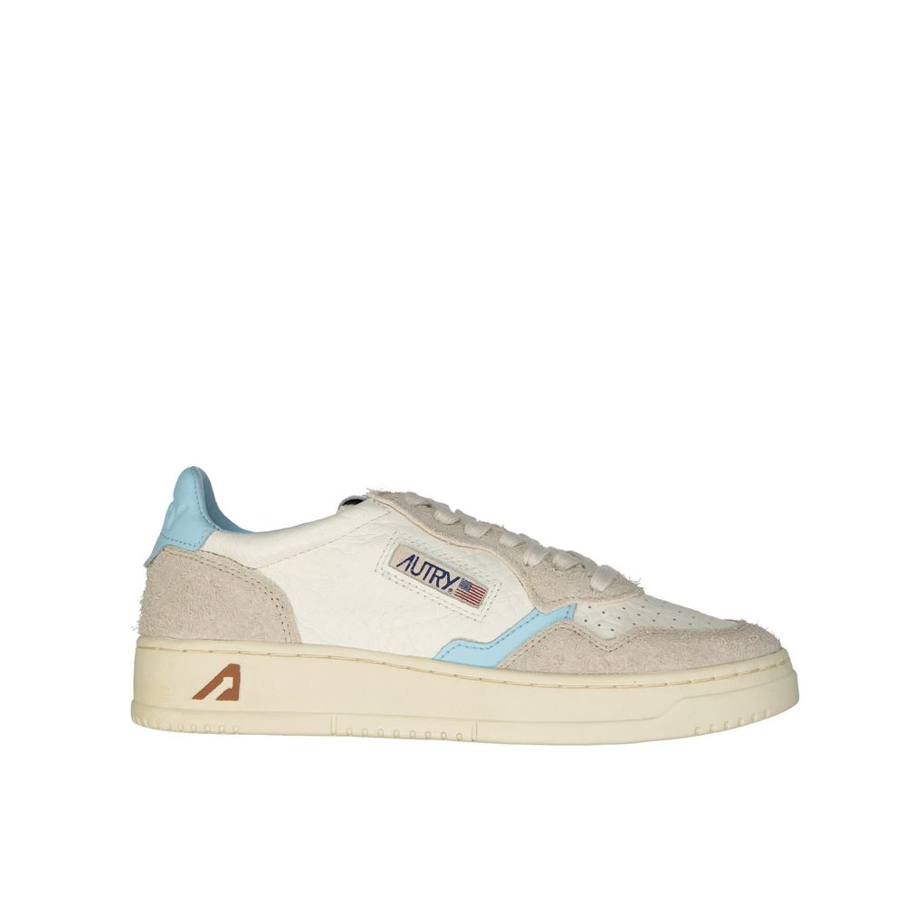Autry Weiße Leder Low-Top-Sneaker