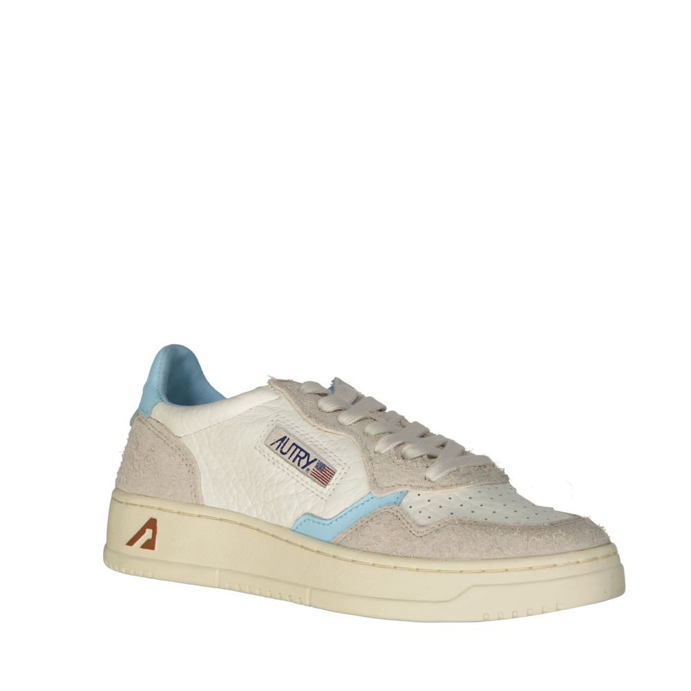 Autry Weiße Leder Low-Top-Sneaker