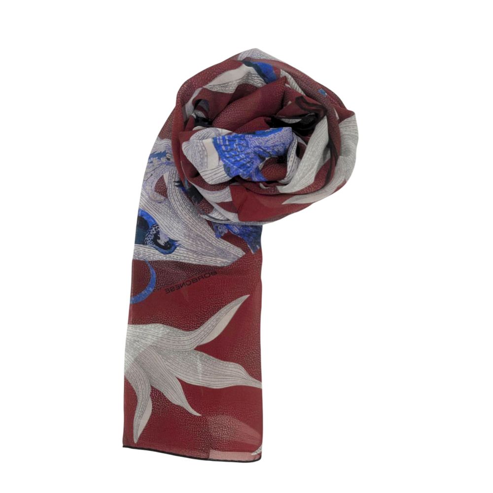 Borbonese Women's Red Silk Scarf