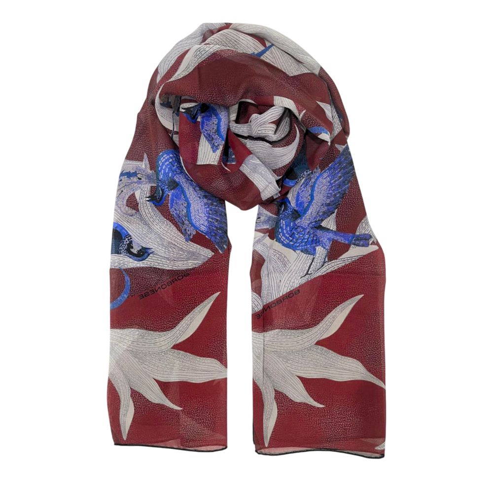 Borbonese Women's Red Silk Scarf