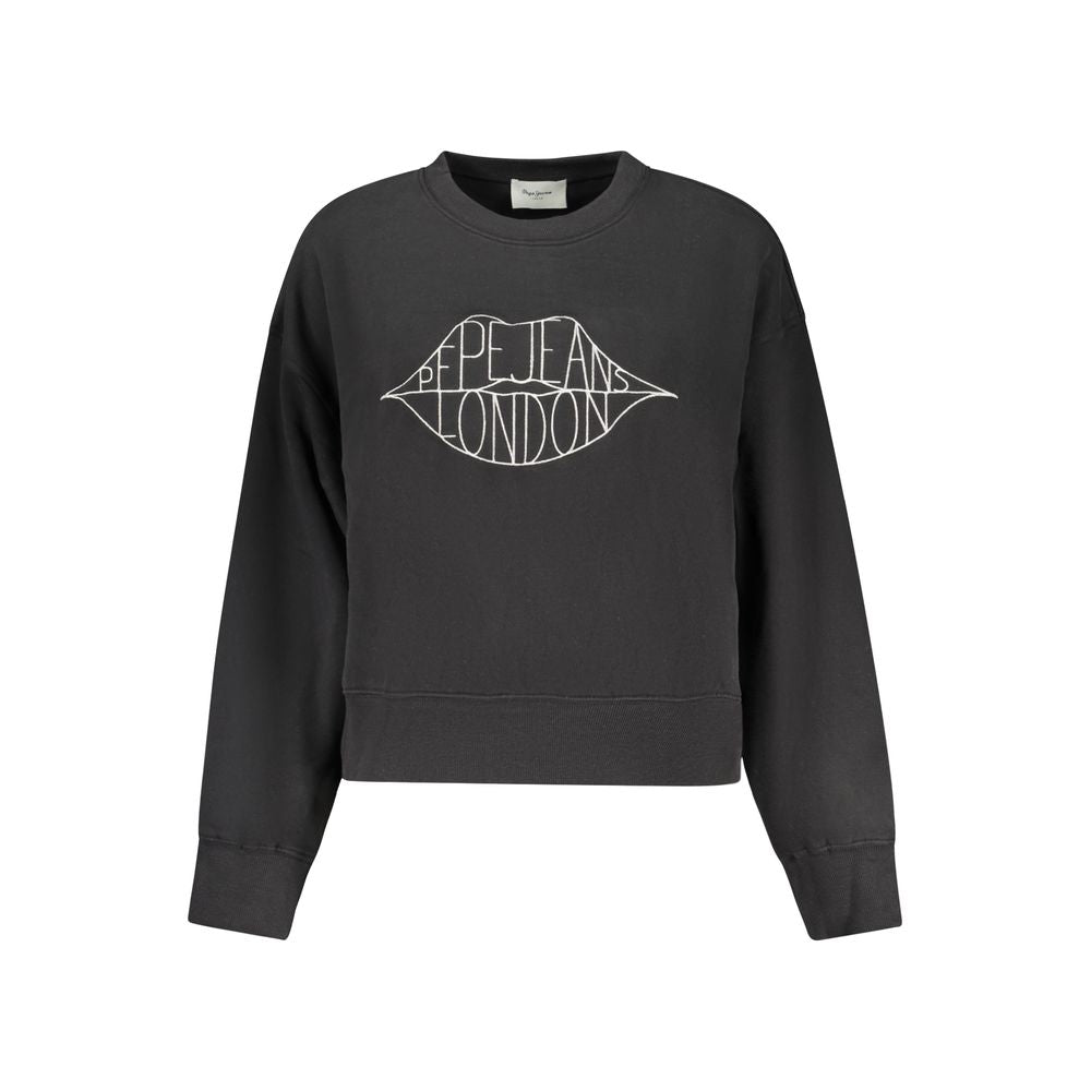 Pepe Jeans Women's Black Cotton Sweatshirt