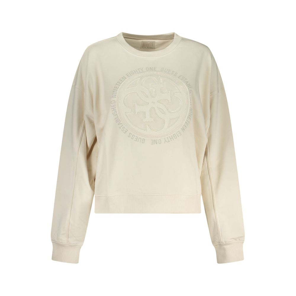 Guess Jeans Weißes Baumwoll-Sweatshirt für Damen