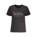 Pepe Jeans Schwarzes Baumwoll-T-Shirt für Damen