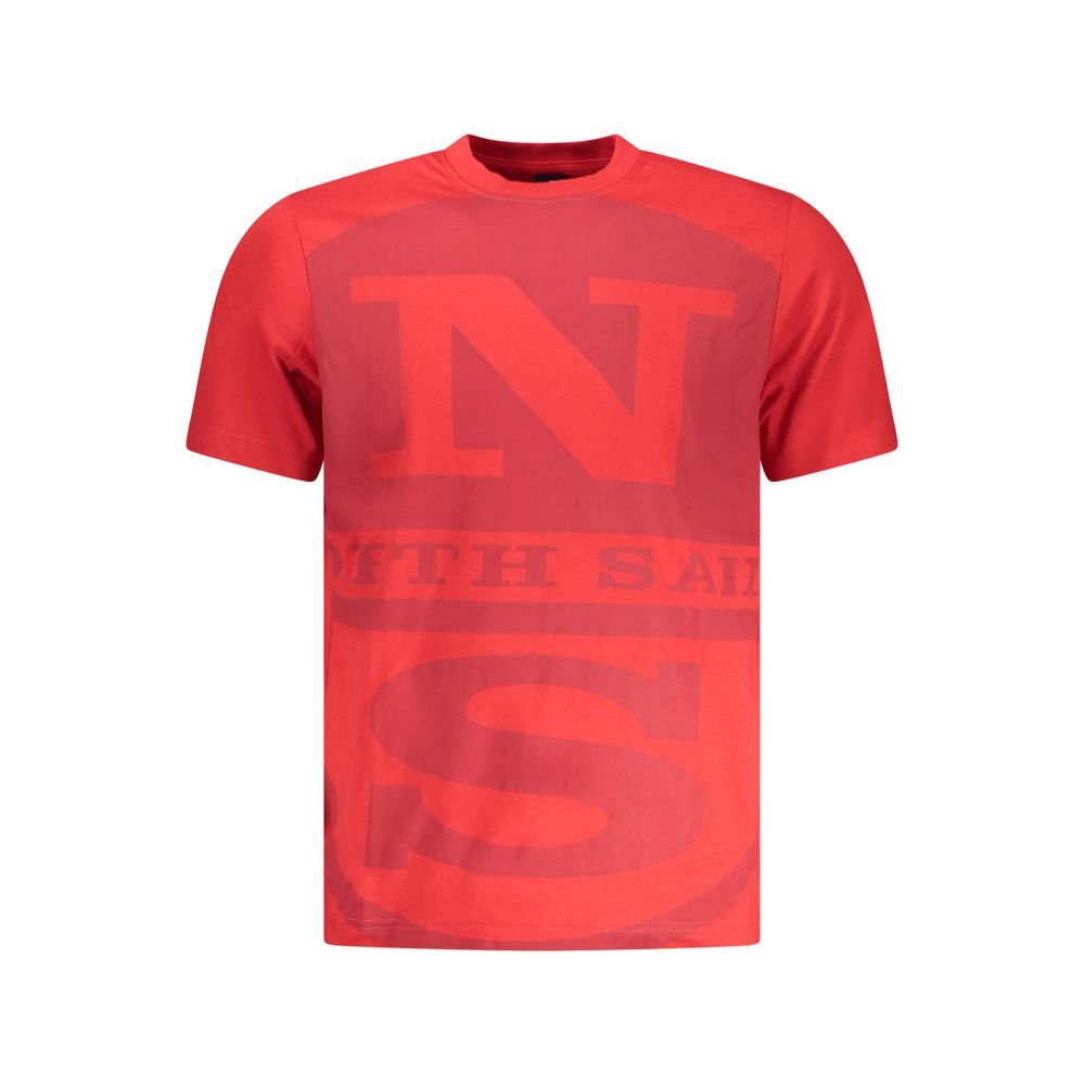 North Sails Rosso Baumwoll-T-Shirt für Herren