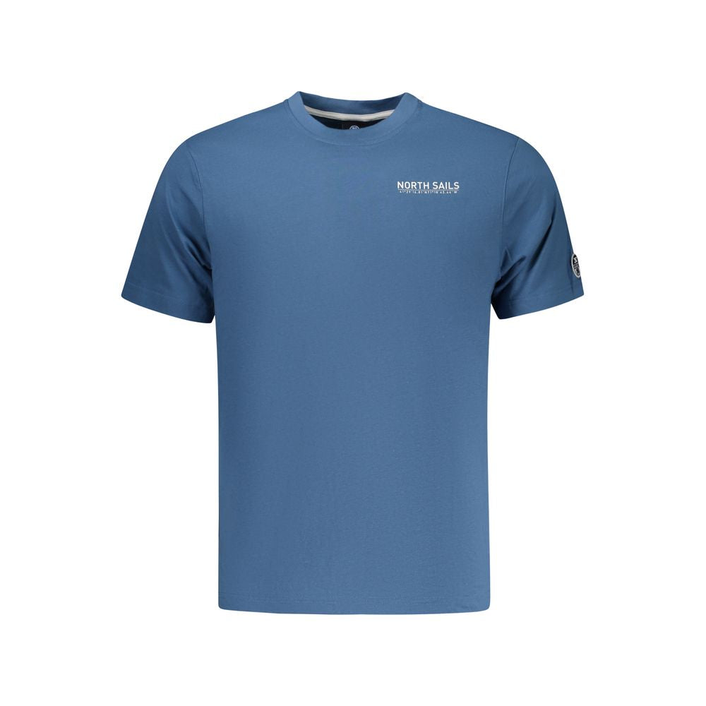 North Sails Blu Baumwoll-T-Shirt für Herren