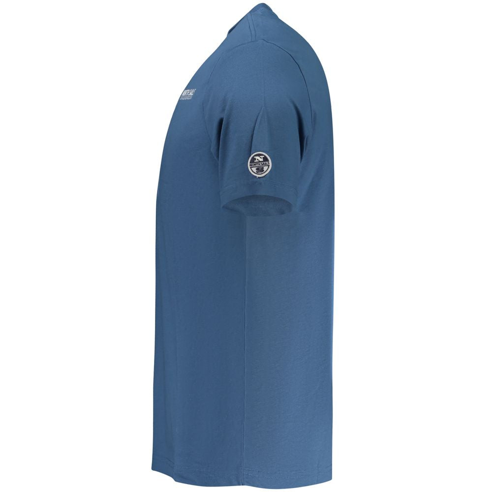 North Sails Blu Baumwoll-T-Shirt für Herren