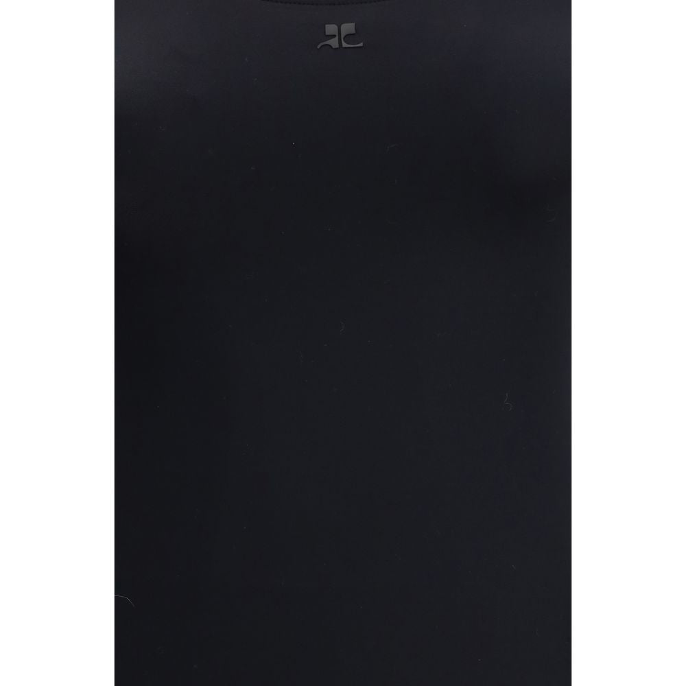 Courrèges Black Elastane Swimsuit