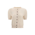 Lisa Yang Beige Kaschmir-Strickjacke
