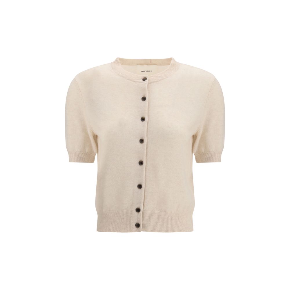 Lisa Yang Beige Kaschmir-Strickjacke