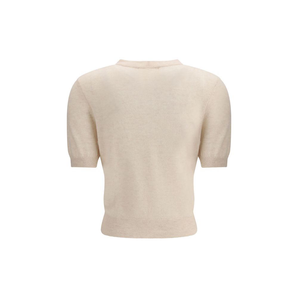 Lisa Yang Beige Kaschmir-Strickjacke
