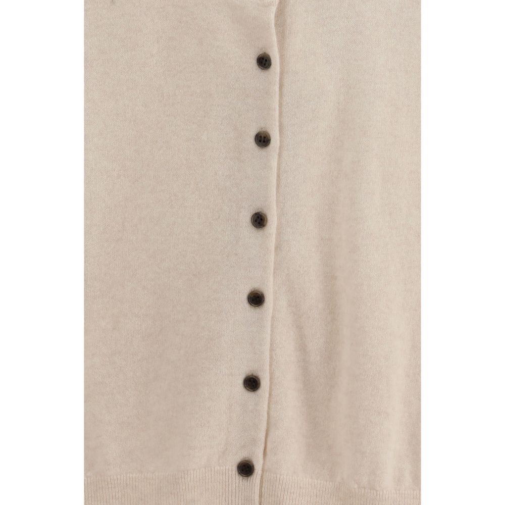 Lisa Yang Beige Kaschmir-Strickjacke