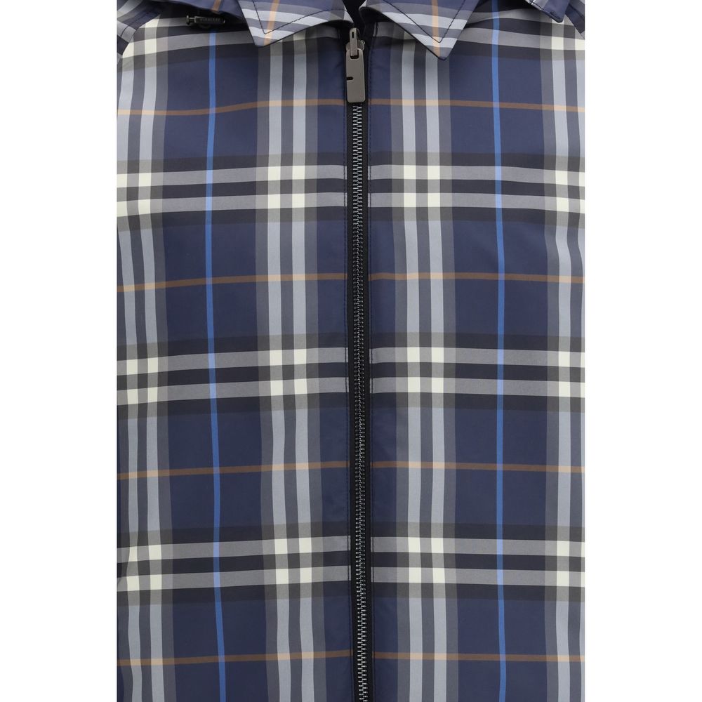 Burberry Blauer Regenmantel aus Polyester