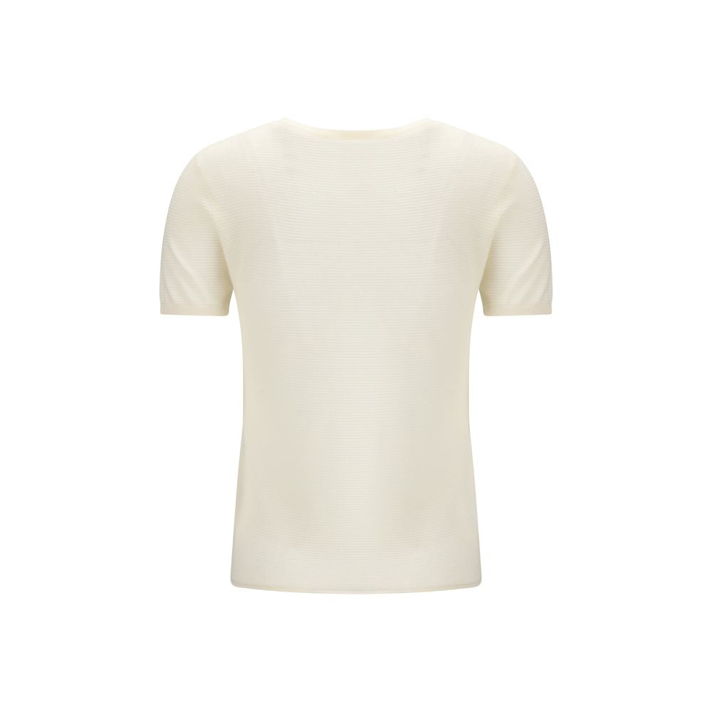 Lisa Yang Weißes Kaschmir-T-Shirt