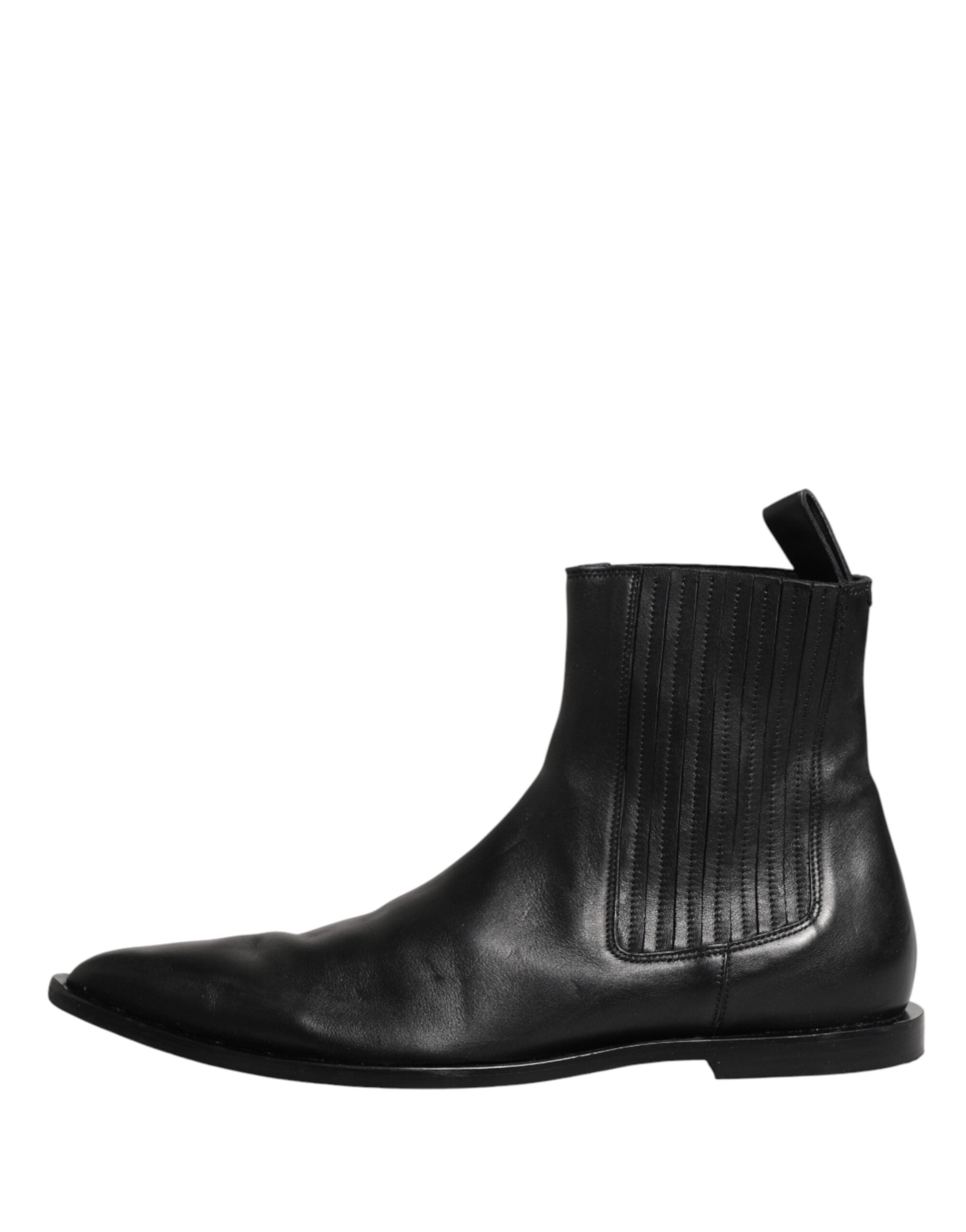 Dolce & Gabbana Men's Black Chelsea Ankle Boots Shoes