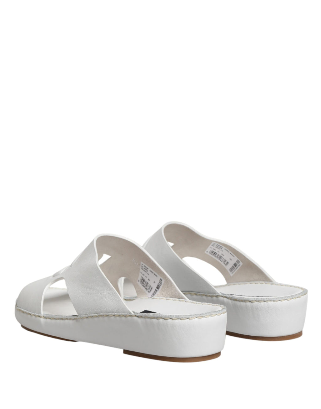 Dolce & Gabbana White DG Cutout Slides Slippers Ballerinas