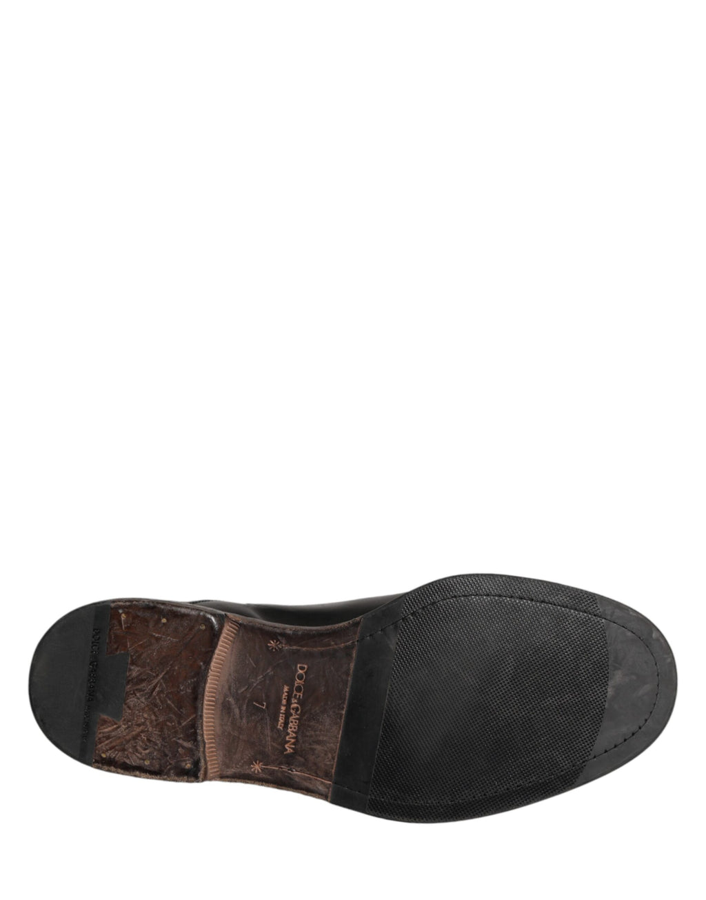 Dolce & Gabbana Black Calfskin Oxford Lace-Up Shoes