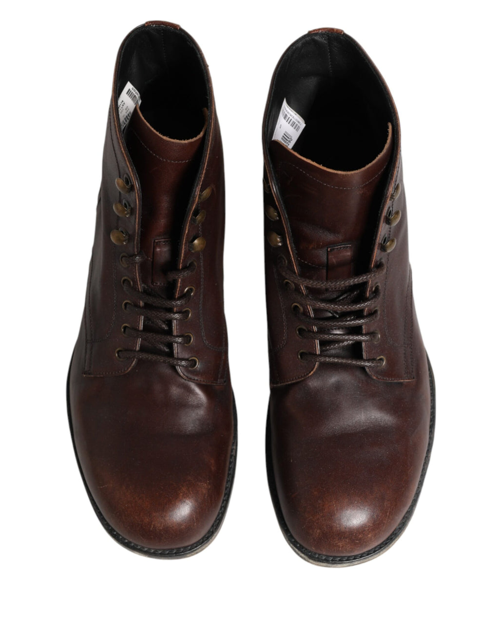 Dolce & Gabbana Braune Schnürstiefeletten Herren Schuhe