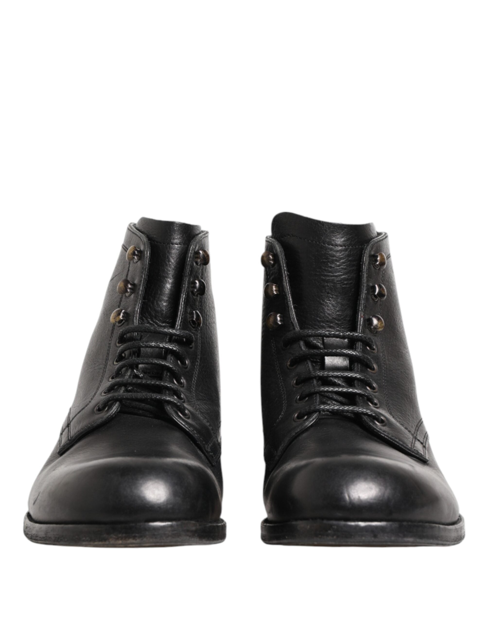 Dolce & Gabbana Schwarze Schnür-Stiefeletten Herren Schuhe