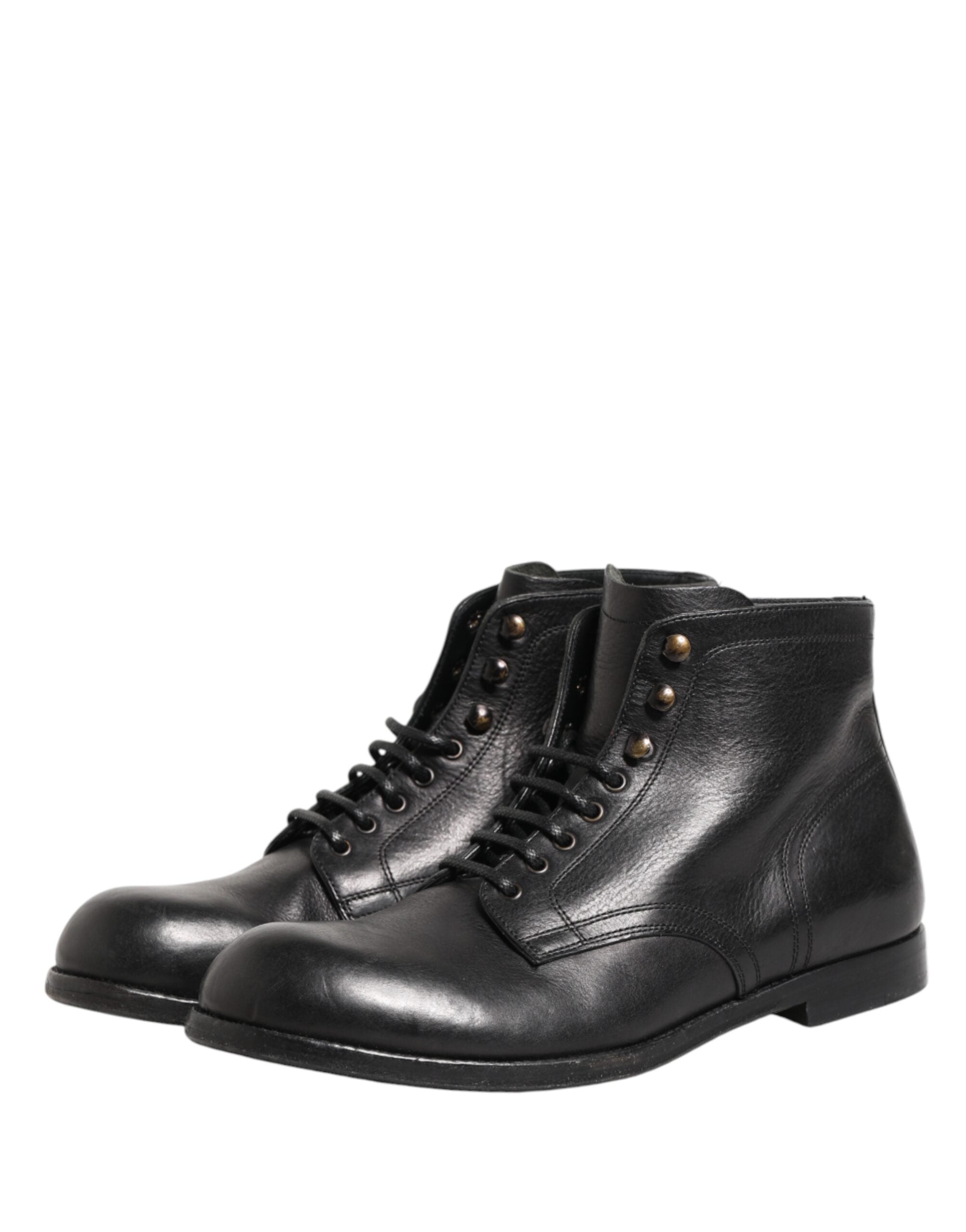 Dolce & Gabbana Schwarze Schnür-Stiefeletten Herren Schuhe