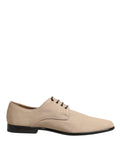 Dolce & Gabbana Beige Canvas Derby Schnürschuhe für Herren