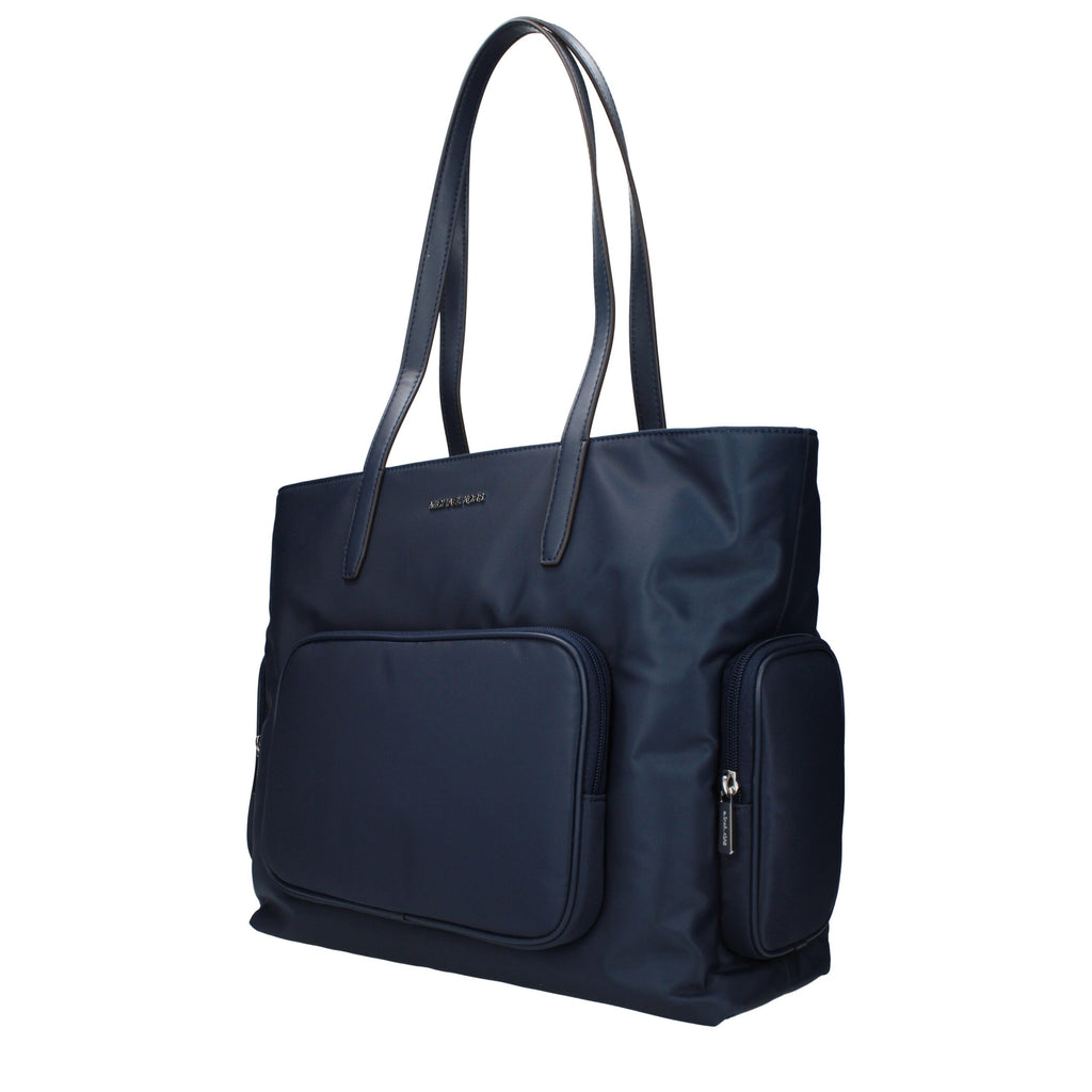 Michael Kors Blaue Stoff-Umhängetasche