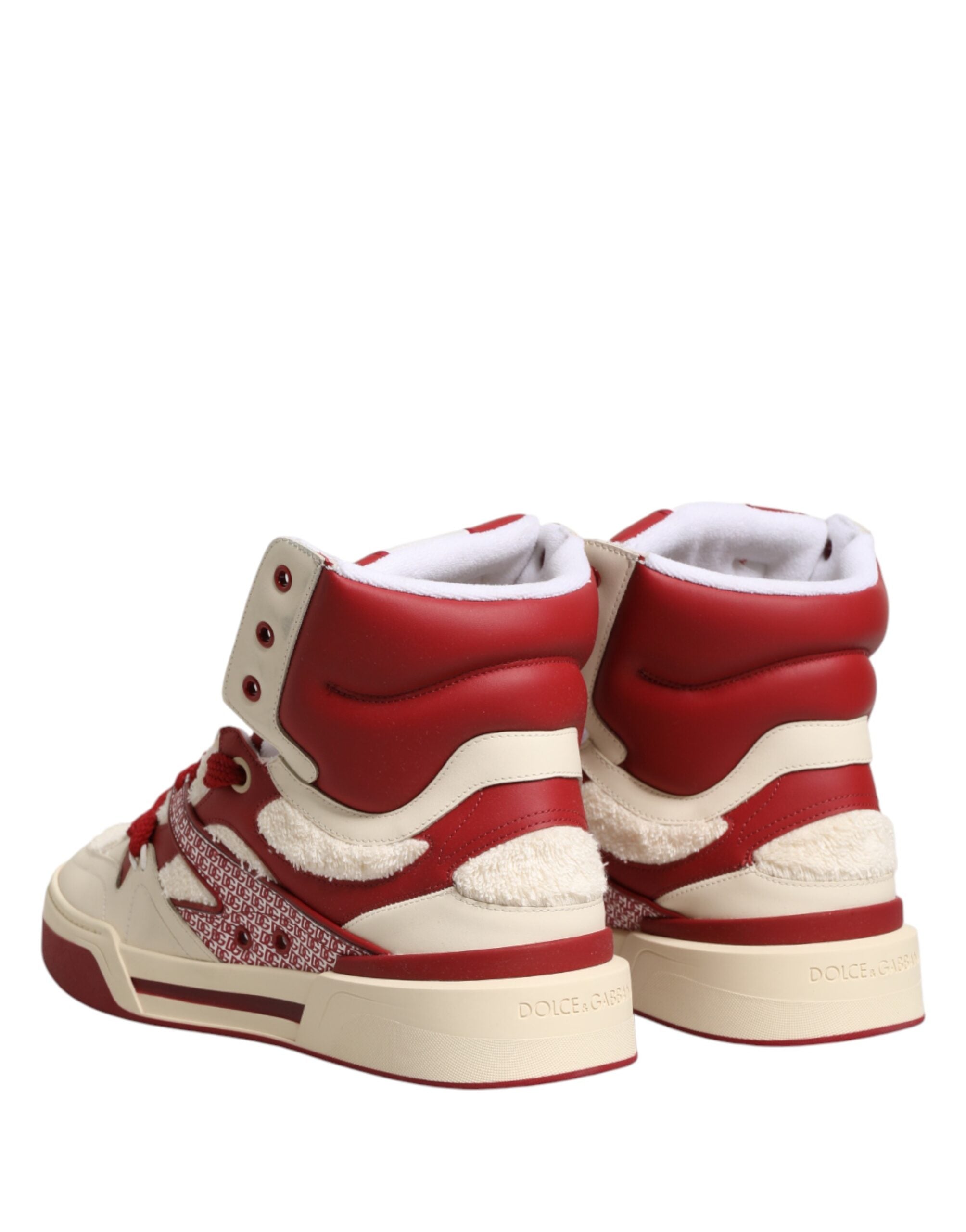 Dolce & Gabbana Weiße und rote Custom 2.Zero High-Top-Sneaker für Herren